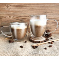 Custom Logo Double Wall Glass Coffee Cups кружки